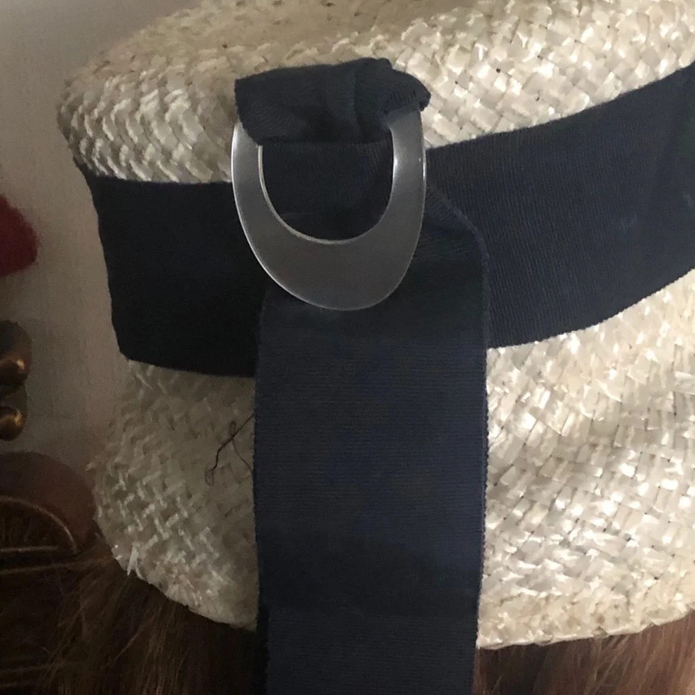 Vintage Cream Straw Hat - Picture 4 of 14